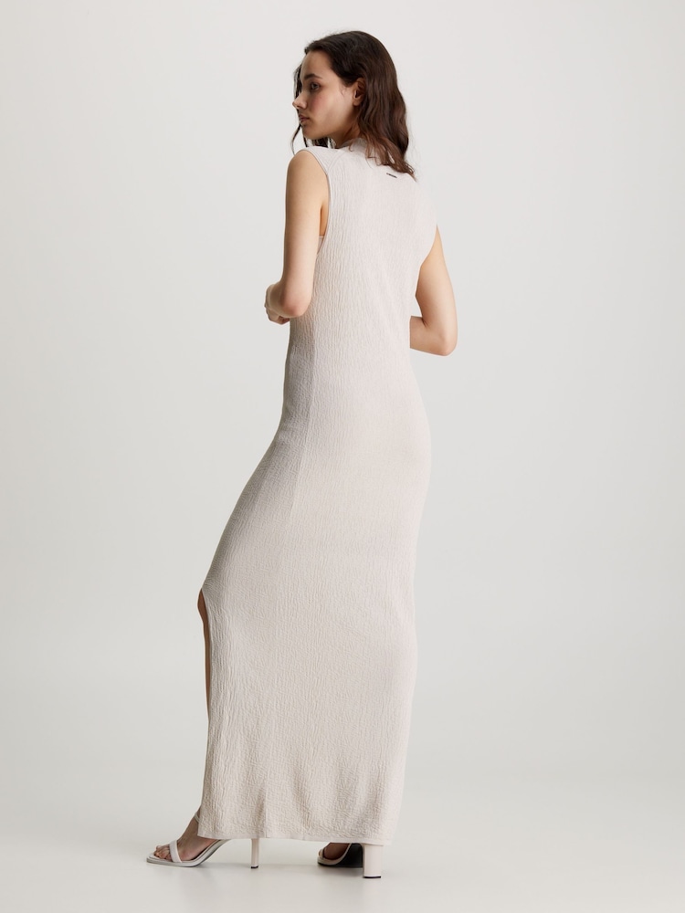 Calvin Klein Natural Knit Shift Dress - Image 2 of 4