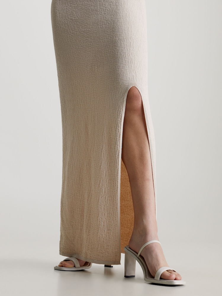 Calvin Klein Natural Knit Shift Dress - Image 4 of 4