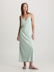 Calvin Klein Grey Midi Slip Dress - Image 1 of 6