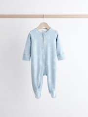 Blue Baby Sleepsuits 3 Pack (0-2yrs) - Image 4 of 13