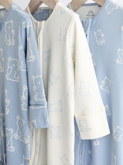 Blue Baby Sleepsuits 3 Pack (0-2yrs) - Image 7 of 13