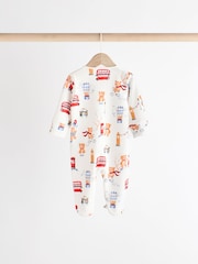 Red/Blue Baby Embroidered Sleepsuits 3 Pack (0mths-2yrs) - Image 5 of 11