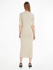 Calvin Klein Natural Rib T-Shirt Midi Dress - Image 2 of 3