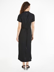 Calvin Klein Black Midi Shirt Dress - Image 2 of 6
