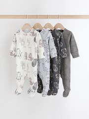 Black/White Baby Sleepsuits 4 Pack (0mths-2yrs) - Image 1 of 13