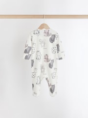 Black/White Baby Sleepsuits 4 Pack (0mths-2yrs) - Image 7 of 13