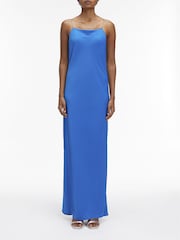 Calvin Klein Blue Metal Detail Slip Dress - Image 1 of 3