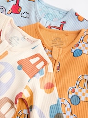 Bright Baby 2 Way Zip Sleepsuits 3 Pack (0mths-2yrs) - Image 12 of 12