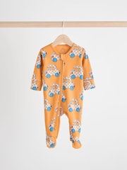 Bright Baby 2 Way Zip Sleepsuits 3 Pack (0mths-2yrs) - Image 4 of 12