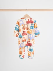 Bright Baby 2 Way Zip Sleepsuits 3 Pack (0mths-2yrs) - Image 5 of 12