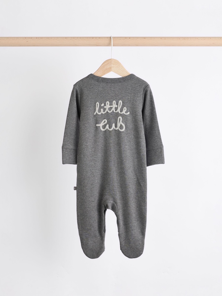 Bear Checkerboard Baby Sleepsuits 3 Pack (0mths-3yrs) - Image 5 of 13