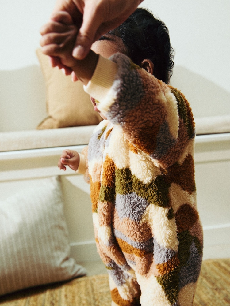 Neutral Character Baby Fleece Zip Sleepsuit - Image 2 of 9