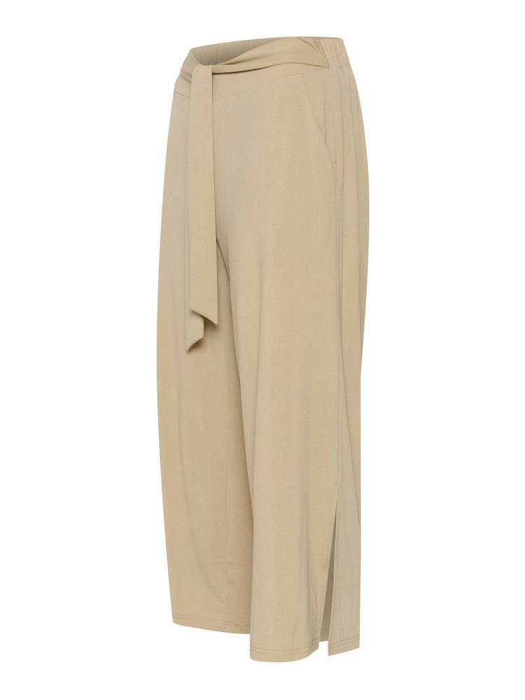 Kaffe Yellow Malli Casual Cropped High Waist Trousers - Image 6 of 6 Kaffe Yellow Malli Casual Cropped High Waist Trousers - Image 6 of 6
