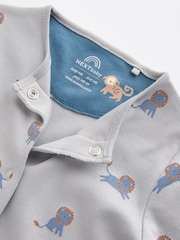 Сине-зеленый - Patterned Baby Sleepsuits 5 Pack (0-2yrs) - Изображение 11 14
