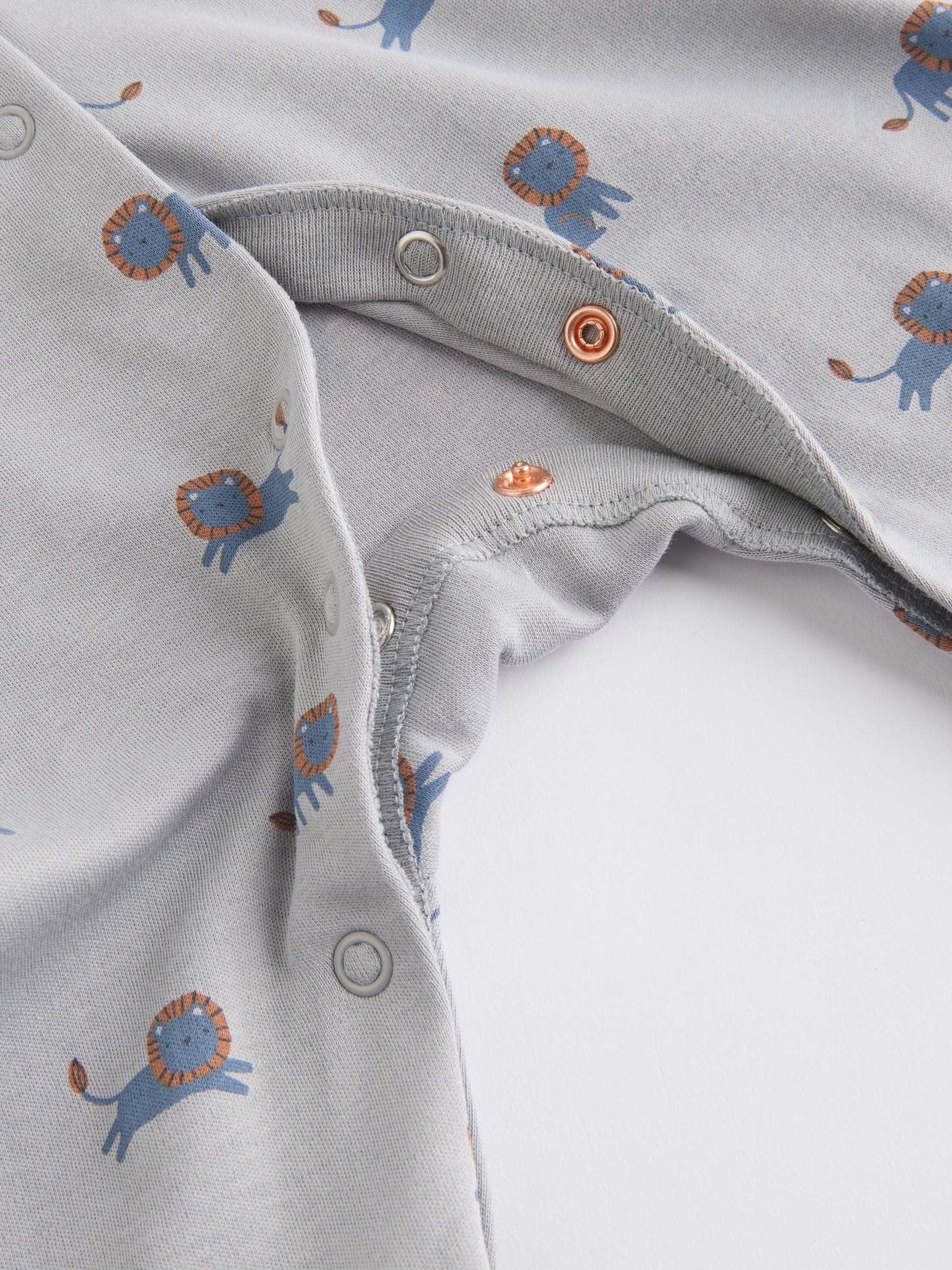 Buy Teal Blue Patterned Baby Sleepsuits 5 Pack (0-2yrs) from the
