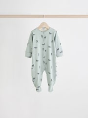 Сине-зеленый - Patterned Baby Sleepsuits 5 Pack (0-2yrs) - Изображение 3 14