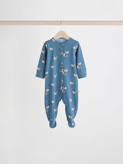 Сине-зеленый - Patterned Baby Sleepsuits 5 Pack (0-2yrs) - Изображение 6 14