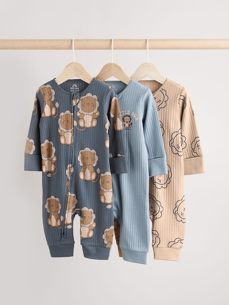 Mornarica - Dojenček Two Way Zip brez stopal 100% Cotton Sleepsuits 3 Paket (0mesec-3leto) - Slika 1 iz 12 Mornarica - Dojenček Two Way Zip brez stopal 100% Cotton Sleepsuits 3 Paket (0mesec-3leto) - Slika 1 iz 12