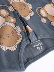 Темно-синий - Baby Two Way Zip Footless Sleepsuits 3 Pack (0mths-3yrs) - Изображение 11 12