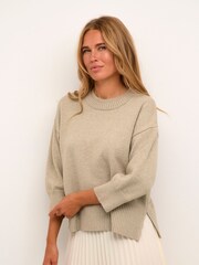 Kaffe Markle 3/4 Sleeve Casual Fit Pullover Jumper - Image 1 of 1
