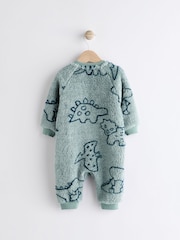 Teal Blue Character Baby Fleece Zip Sleepsuit - Image 2 of 6