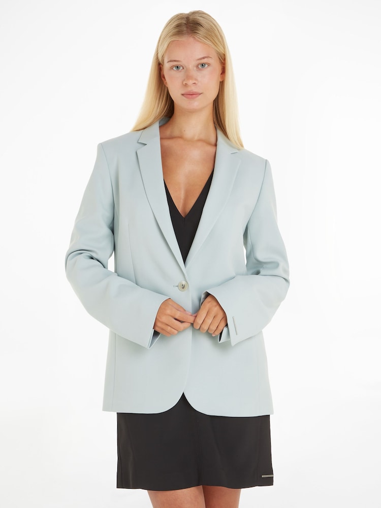 Calvin Klein Blue Essential Tailored Blazer - Image 1 of 6