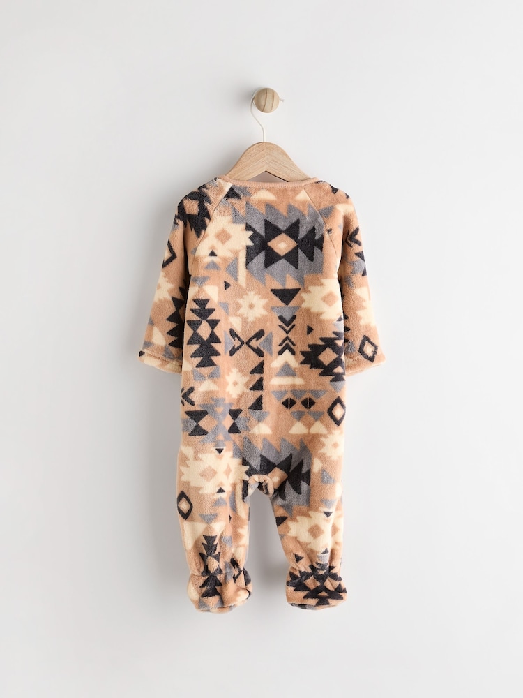 Neutral Baby Zip Fleece Sleepsuit - Image 2 of 7