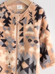 Neutral Baby Zip Fleece Sleepsuit - Image 3 of 7