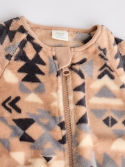 Neutral Baby Zip Fleece Sleepsuit - Image 4 of 7