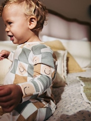 Neutral/Schachbrettmuster - Fußlose Baby-Schlafanzüge mit Reißverschluss 100% aus Baumwolle 3 -Pack (0Monate-3Jahre) - Bild 4 von 16