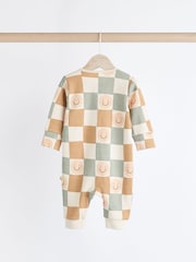 Neutral/Schachbrettmuster - Fußlose Baby-Schlafanzüge mit Reißverschluss 100% aus Baumwolle 3 -Pack (0Monate-3Jahre) - Bild 9 von 16