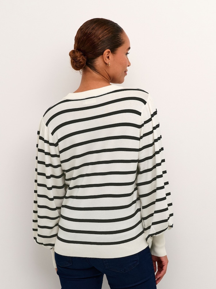 Kaffe Kamala Striped Knit Pullover Jumper - Image 2 of 6