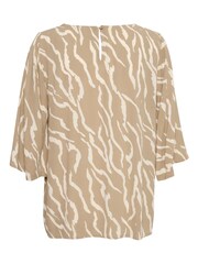 Kaffe Yellow Amber 3/4 Sleeve Round Neck Blouse - Image 6 of 6