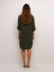 Kaffe Milia Mid Thigh Length Shirt Black Dress - Image 2 of 5