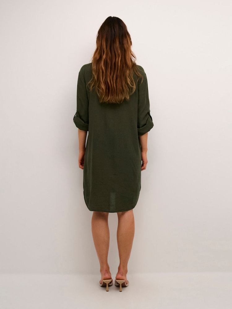 Kaffe Milia Mid Thigh Length Shirt Black Dress - Image 2 of 5