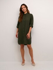 Kaffe Milia Mid Thigh Length Shirt Black Dress - Image 3 of 5