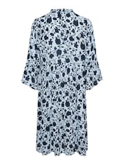 Kaffe Blue Isolde Casual Fit 3/4 Sleeve Dress - Image 6 of 6
