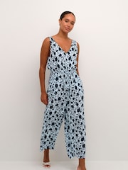 Kaffe Blue Isolde Sleeveless V-Neck Jumpsuit - Image 1 of 5