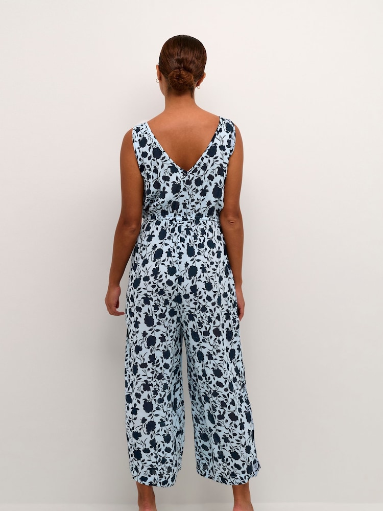 Kaffe Blue Isolde Sleeveless V-Neck Jumpsuit - Image 2 of 5