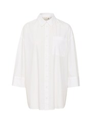 Kaffe Erika Boxy Fit 100% Cotton 3/4 Sleeve White Shirt - Image 5 of 6