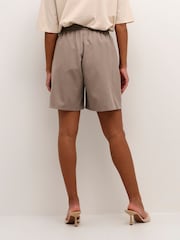 Kaffe Yellow Pernille High-Waisted Wide Leg Shorts - Image 2 of 5