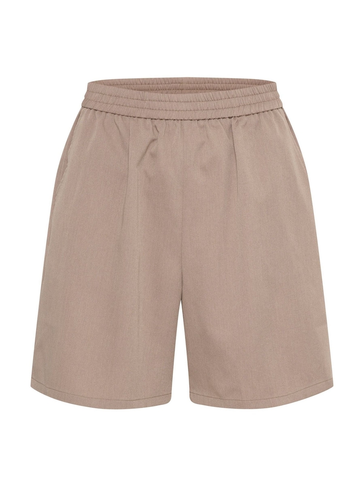 Kaffe Yellow Pernille High-Waisted Wide Leg Shorts - Image 5 of 5