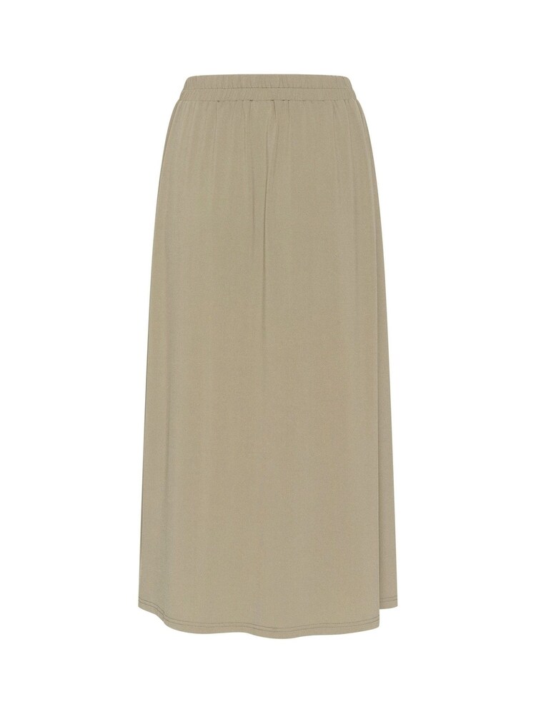 Kaffe Green Mally Midi Jersey Elastic Waist Skirt - Image 6 of 6