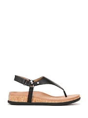 Preto - Vionic Wide Fit Kirra II Toe Post Sandals - Imagem 1 de 7