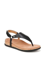 Preto - Vionic Wide Fit Kirra II Toe Post Sandals - Imagem 3 de 7
