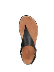 Preto - Vionic Wide Fit Kirra II Toe Post Sandals - Imagem 6 de 7