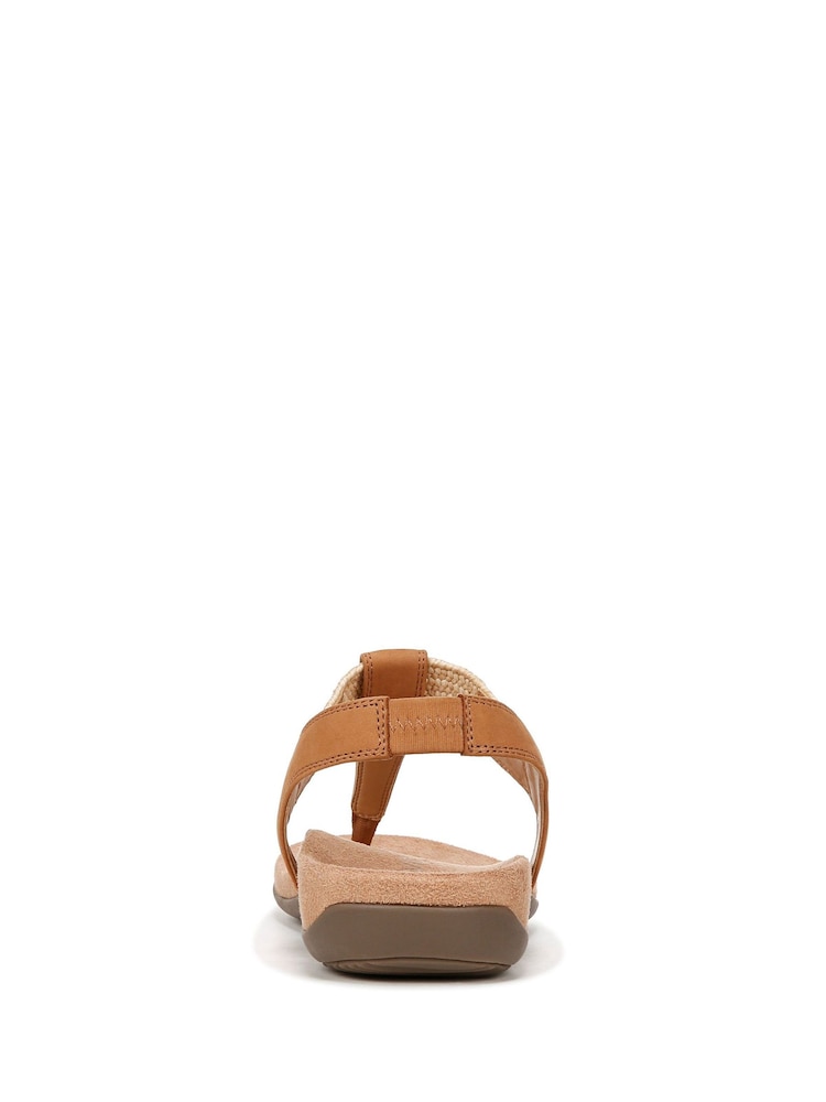 Cream - Vionic Brea Wide Fit Toe Post Sandals - Image 5 of 7
