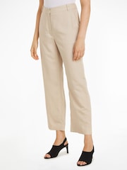 Calvin Klein Natural Linen Blend Slim Straight Joggers - Image 1 of 6
