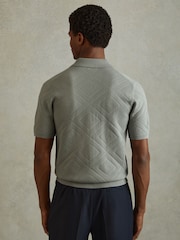Reiss Soft Sage Biarritz Cotton Cuban Collar Shirt - Image 4 of 5