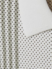 Reiss Camel/White Berlin Open-Stitch Half-Zip Polo Shirt - Image 5 of 5